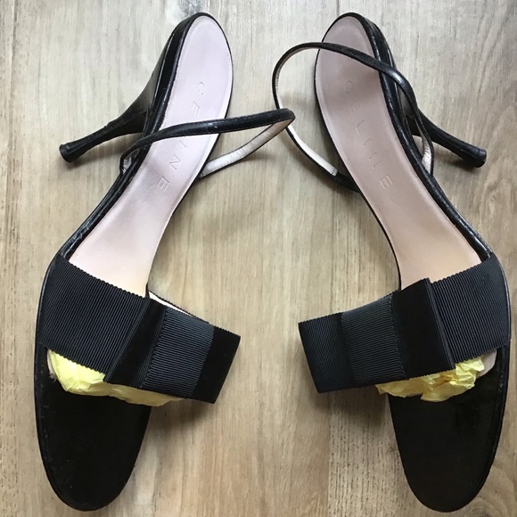 Vintage Celine Grosgrain Bow Heels - Picture 4 of 8